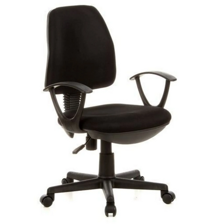 Sort Home Office kontorstol CITY 10 med armlæn og stjernefod med hjul fra hjh OFFICE