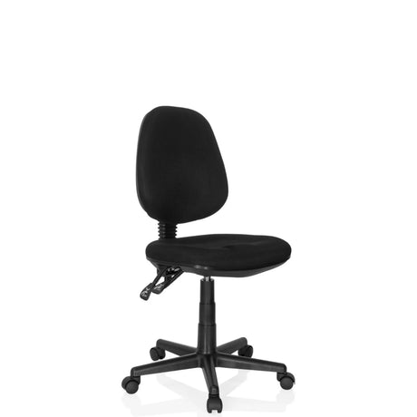 Sort Home Office kontorstol CITY 25 med stofbetræk og krydsfod med hjul fra hjh OFFICE