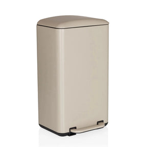 Beige Papirkurv CLEAN BEVA med en kapacitet på 30 liter og fodpedal fra hjh OFFICE