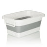 Foldbar beholder CLEAN SILW i grå og hvid med sidehåndtag fra hjh OFFICE