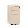 Beige Rullecontainer COLOR I i metal med tre skuffer og hjul fra hjh OFFICE