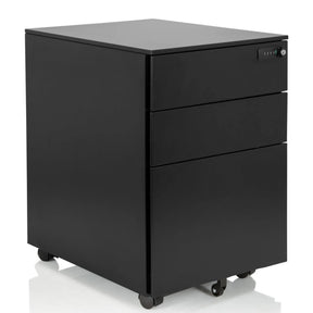 Sort Rullecontainer COLOR OS I i metal med tre skuffer og hjul fra hjh OFFICE