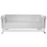 Hvid loungesofa CURACAO som 3-personers sofa med forkromet metalstel fra hjh OFFICE