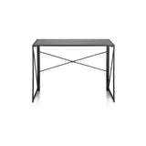Sort klapskrivebord EASY UP MULTI med en X-stiver til stabilisering fra hjh OFFICE – 360-graders visning (forfra 0°)