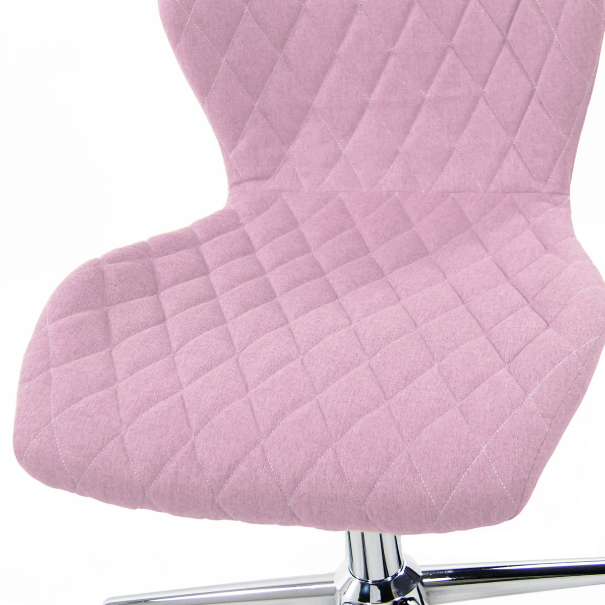 Rosa gesteppte Sitzfläche und Rückenlehne des Kinderdrehstuhls JOY II von hjh OFFICE