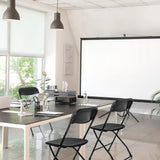 Outdoor-Stuhl TUDELA XXL B in Schwarz mit Metallgestell und Sitzfläche von hjh OFFICE