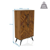 Måltegning af Kommode SANTJAGO WOOD HIGH med 117 × 63 cm og maksimal belastning på 55 kg fra hjh LIVING