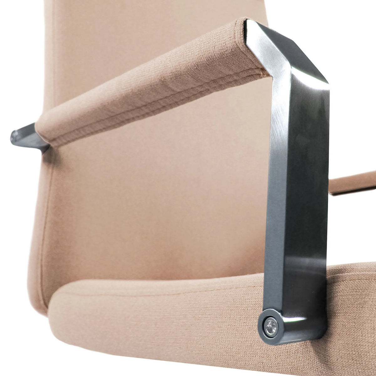 Beige armlæn med metalstøtte til Home Office kontorstol SARANTO PLUS I fra hjh OFFICE
