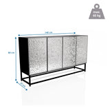 Måltegning af Kommode METALLIO med 140 × 80 cm og en belastningskapacitet på 60 kg fra hjh LIVING
