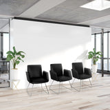 Tre sorte polstrede stole DESIGNIA V med slanke metalben i et lyst kontormiljø fra hjh OFFICE