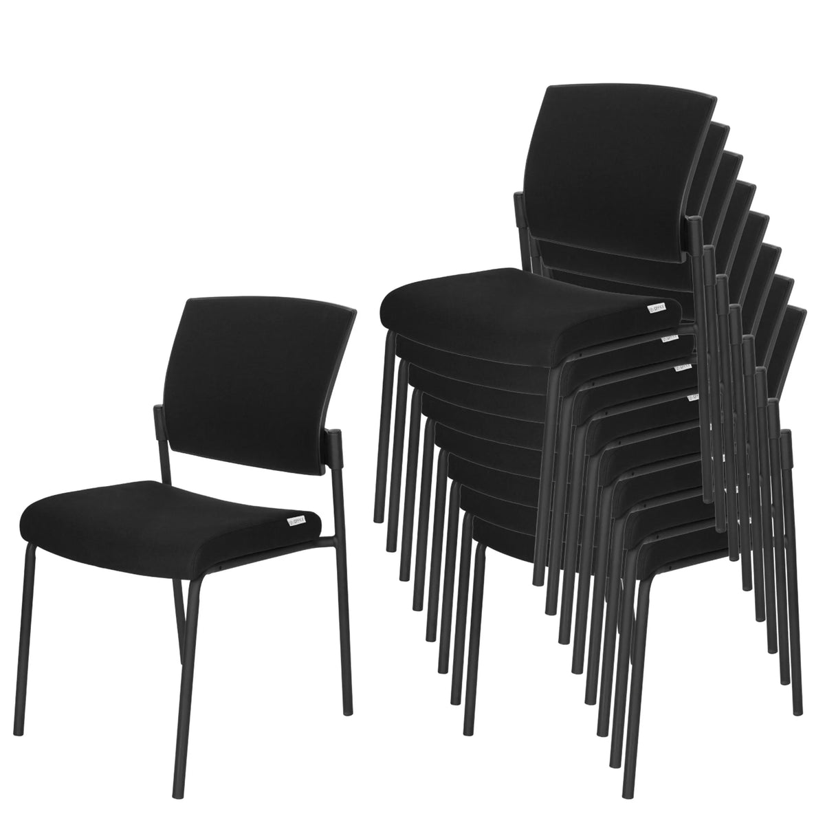 Stabelbare stole med fire ben K9 V PRO i sort med slankt stel fra hjh OFFICE
