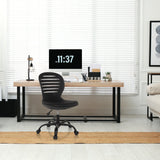 Sort Home Office kontorstol CASLA med buet ryglæn og hjul fra hjh OFFICE