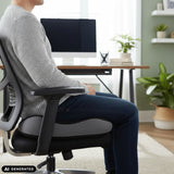 Sort MEDISIT VI sædehynde på en kontorstol fra hjh OFFICE (AI-genereret billede)