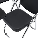 Sort sæde og forkromet stel på Klapstolen Esto T fra hjh OFFICE