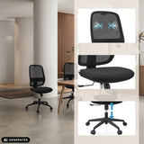 Professionel kontorstol Minoro B i sort med åndbart ryglæn og gaslift fra hjh OFFICE (AI-genereret billede)