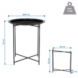 Teknisk tegning af Sidebord ALLRUND med 46 cm i diameter og 52 cm i højde fra hjh LIVING