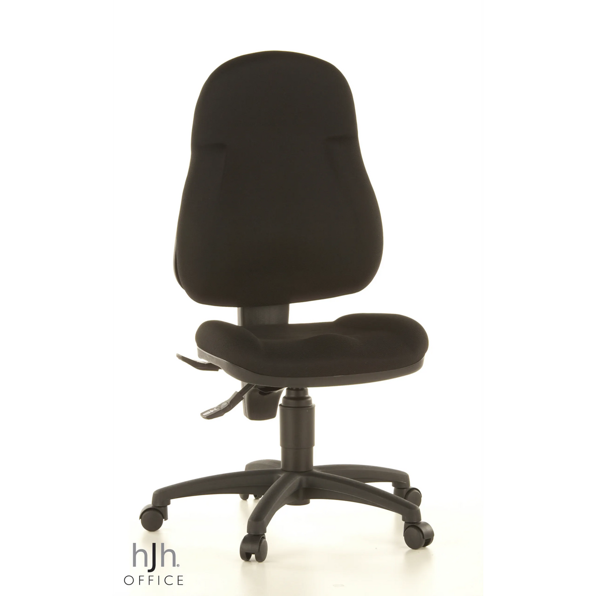 Sort Home Office kontorstol WELLPOINT 10 med stjernefod og fem hjul fra Topstar – 360-graders visning (forfra 20°)