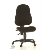 Sort Home Office kontorstol WELLPOINT 10 med stjernefod og fem hjul fra Topstar – 360-graders visning (forfra 20°)