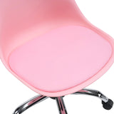 Lyserødt sæde på FANCY PRO Home Office kontorstol med blank stjernefod i metal fra hjh OFFICE