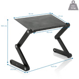 Maßzeichnung des Schreibtischaufsatzes VM-SA II mit 42 × 27 cm und einer Traglast von 12 kg von hjh OFFICE
