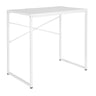 Hvidt Skrivebord EASY UP H I med enkelt metalstel og krydsstivere fra hjh OFFICE