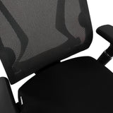 Atmungsaktive Netzrückenlehne und Sitzfläche des High-End-Bürostuhls INSPERO von hjh OFFICE