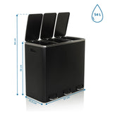 Måltegning af Papirkurv Clean 9 med 61 × 31,5 cm og 54 L kapacitet fra hjh OFFICE