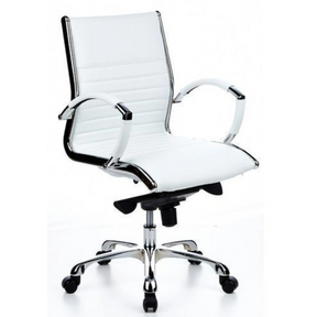 Profi-Chefsessel PARMA 10 in Cremeweiß mit glänzenden Chrom-Armlehnen und Fußkreuz von hjh OFFICE