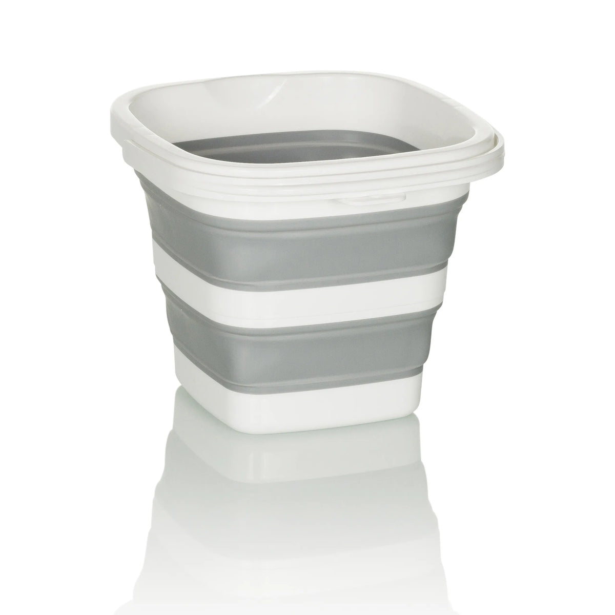 Gråhvid Foldbar beholder CLEAN SILE med foldbare vægelementer fra hjh OFFICE – 360-graders visning (sideprofil 90°)