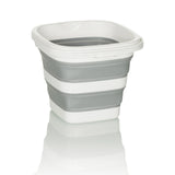 Gråhvid Foldbar beholder CLEAN SILE med foldbare vægelementer fra hjh OFFICE – 360-graders visning (sideprofil 90°)