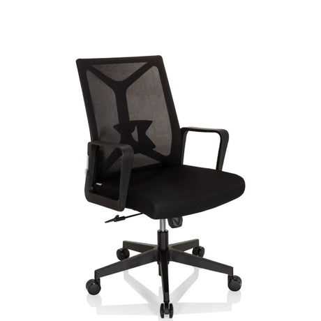 Sort Home Office kontorstol ENCO med netryglæn og armlæn fra hjh OFFICE