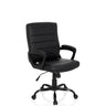 Sort Home Office chefstol ERGOSMOOTH BIG med quiltet betræk og armlæn fra hjh OFFICE