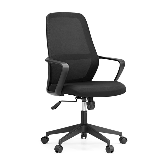 Sort Home Office kontorstol Explorer med mesh-ryglæn og armlæn fra MyBuero