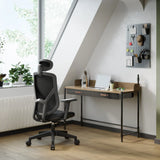 Homeoffice-Bürostuhl BLACORE in Schwarz mit Kopfstütze und Armlehnen von MyBuero