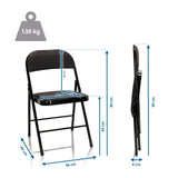 Måltegning af Klapstol TUDELA med en højde på 80 cm og en belastningskapacitet på 130 kg fra hjh OFFICE