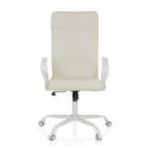 Beige Home Office kontorstol STRYKA W med armlæn og femhjulet fodkryds fra hjh OFFICE – 360-graders visning (forfra 0°)
