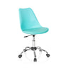 Home Office kontorstol FANCY PRO i turkis med forkromet fodkryds og hjul fra hjh OFFICE