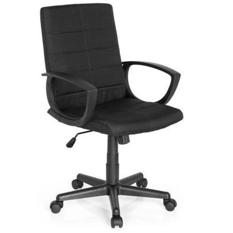 Sort Home Office kontorstol STAR-TEC CL300 med stofbetræk, armlæn og rullekryds fra MyBuero
