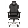 Sort Spillestol GAMEBREAKER COLOSSUS med kunstlæderbetræk og poleret stjernefod fra hjh OFFICE