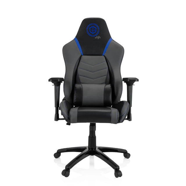 Spillestol GAMEBREAKER POLARYS I i grå og blå med blå accenter og hjul fra hjh OFFICE