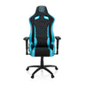Spillestol GAMEBREAKER SX 04 i sort og turkis med syninger og justerbare armlæn fra hjh OFFICE