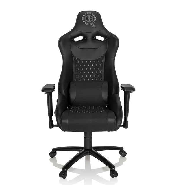 Sort Spillestol GAMEBREAKER SX 04 med quiltet mønster og armlæn fra hjh OFFICE
