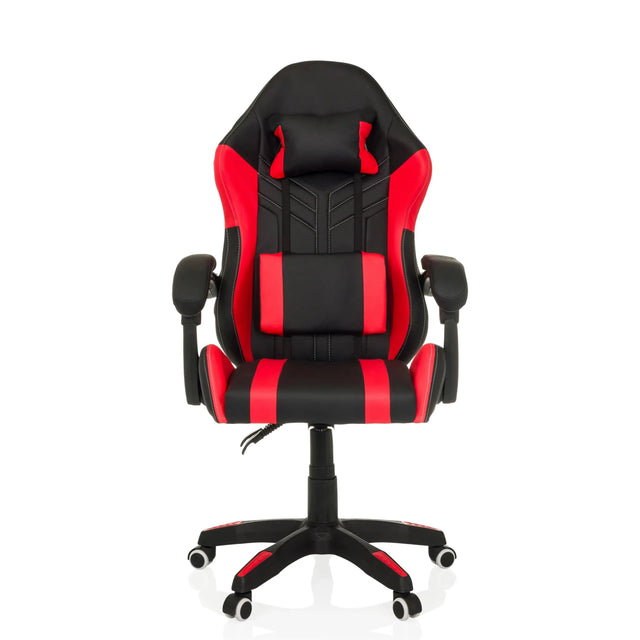 Spillestol GAMEBREAKER W02 i sort-rød med nakkestøtte og armlæn fra MyBuero