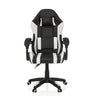 Spillestol GAMEBREAKER W02 i sort-hvid med nakke- og lændepuder samt hjul fra MyBuero