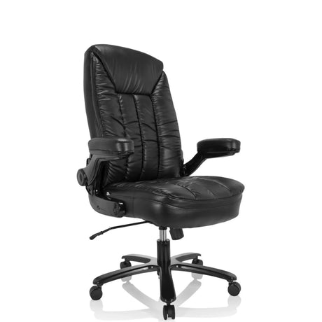 XXL drejestol INSTRUCTOR III i sort kunstlæder med quiltet polstring fra hjh OFFICE