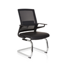 Sort Frisvinger INVENTOR V PRO med netryglæn, armlæn og forkromet sledestel fra hjh OFFICE