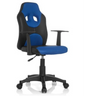 Kontorstol til børn KID GAME AL i sort-blå med to armlæn og hjul fra hjh OFFICE