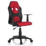 Snurrestol til børn KID GAME AL i sort-rød med armlæn og hjul fra hjh OFFICE