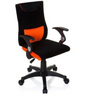 Snurrestol for børn KIDDY PRO AL i sort-orange med armlæn og hjulbase fra hjh OFFICE