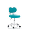 Blå Drejestol til børn KIDDY TOP W med hvidt stel og hjul fra hjh OFFICE